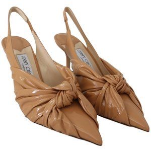 JIMMY CHOO  Annabell 85 Caramel Leather Pumps